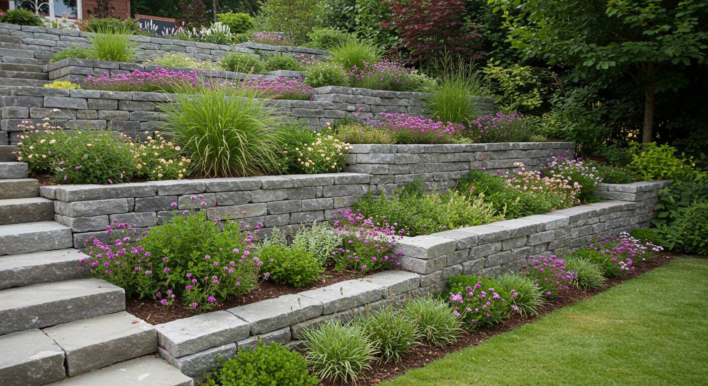 Террасирование участка для декоративных растений