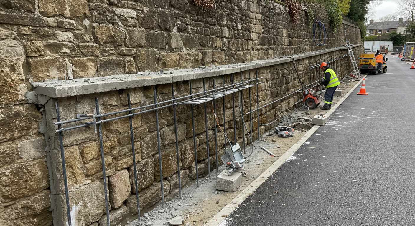 Укрепление старых подпорных стен