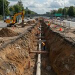 Траншеи для городского водопровода