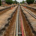 Траншеи для распределительных сетей газа