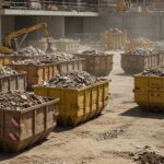 Контейнеры для вывоза крупногабаритного мусора на стройплощадке