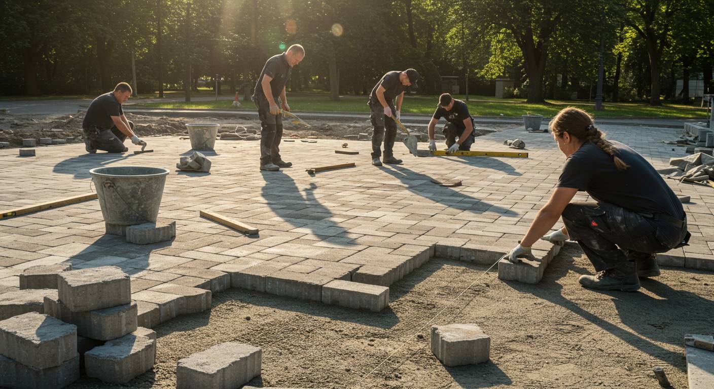 Укладка брусчатки и плитки