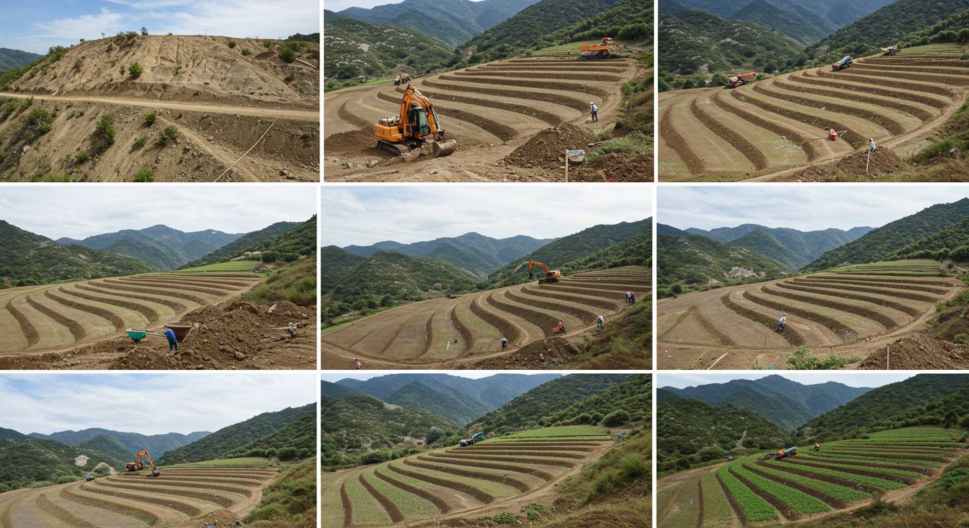 Основные этапы террасирования земельного участка