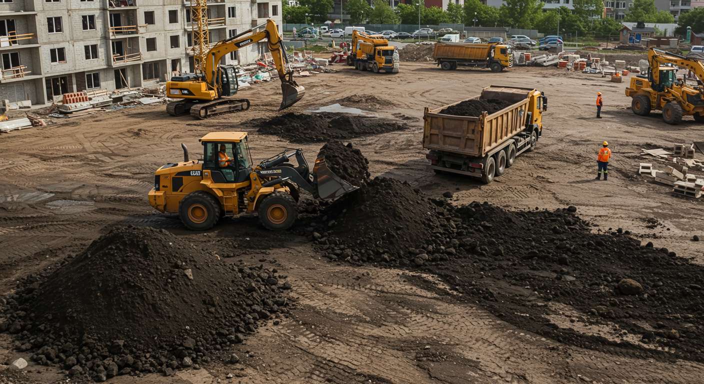 Вывоз чернозема после строительных работ