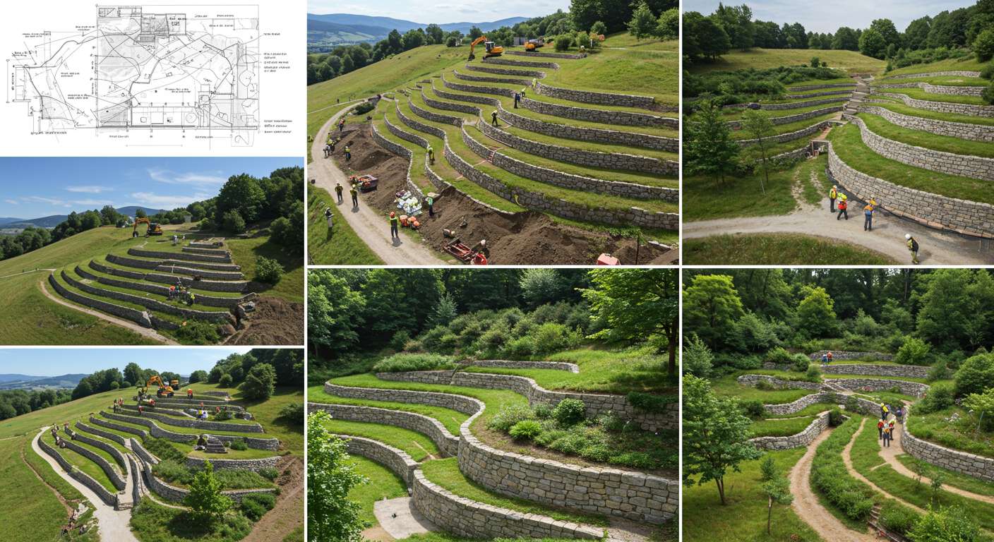 Этапы проектирования террасирования территории