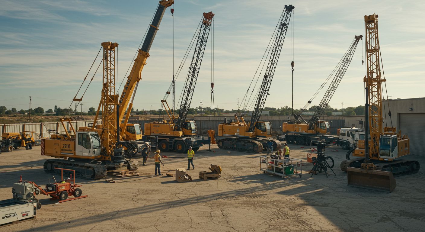 Буровая установка на строительной площадке